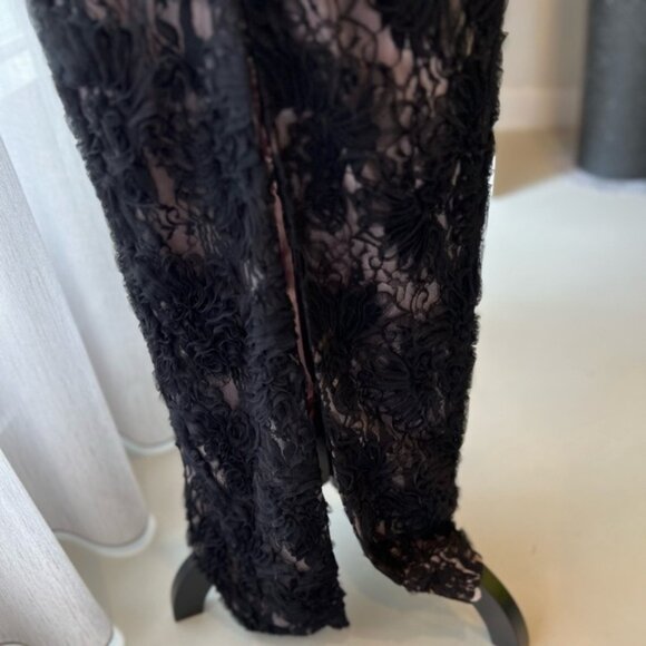 Badgley Mischka Lace Dress with Bow Detail - Picture 3 of 13